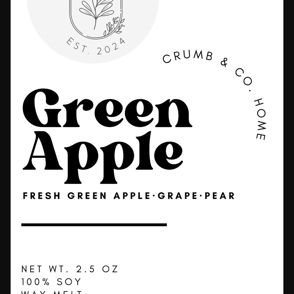 Crumb & Co. Home Green Apple Wax Melt